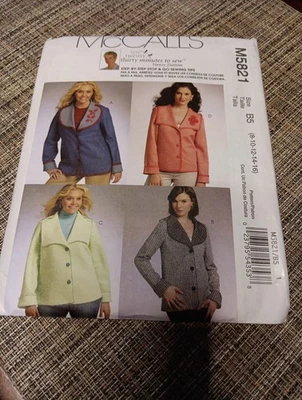Chaquetas sin forro McCall's #M5821 Misses mezclas de lana denim talla 8-16 NUEVAS EN EXCELENTE ESTADO  Foto 1 de 4