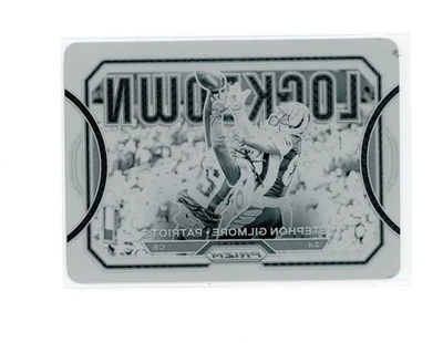2022 PANINI CHRONICLES STEPHON GILMORE 1/1 PRIZM LOCKDOWN BLACK PRINTING PLATE - Image 1 of 2