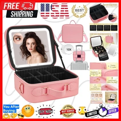 Стильный водонепроницаемый чехол для макияжа со съемным зеркалом - идеально подходит для путешествий - Изображение 1 из 4