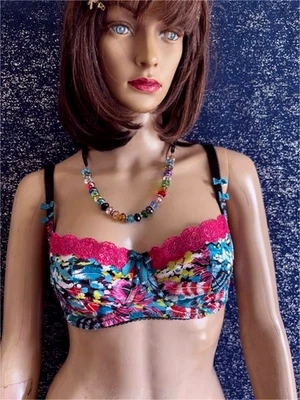 SUJETADOR CON AROS MULTICOLOR BALCÓN BRAVISSIMO TALLA 28 F Foto 1 de 3