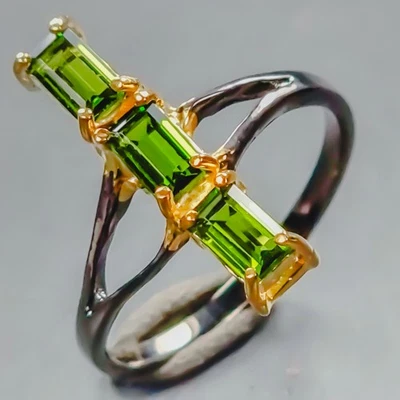 Handmade Natural Tourmaline Ring 925 Sterling Silver Size 6 /R439226 - Image 1 of 4