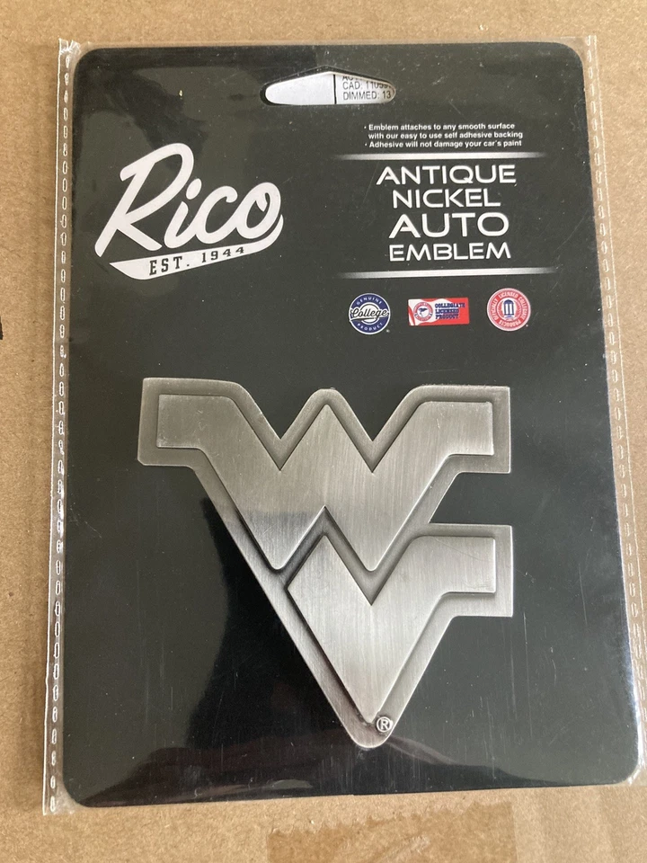  Antiguo emblema automático de níquel de los montañeros de Virginia Occidental de la NCAA. Nuevo con etiquetas Foto 1 de 2
