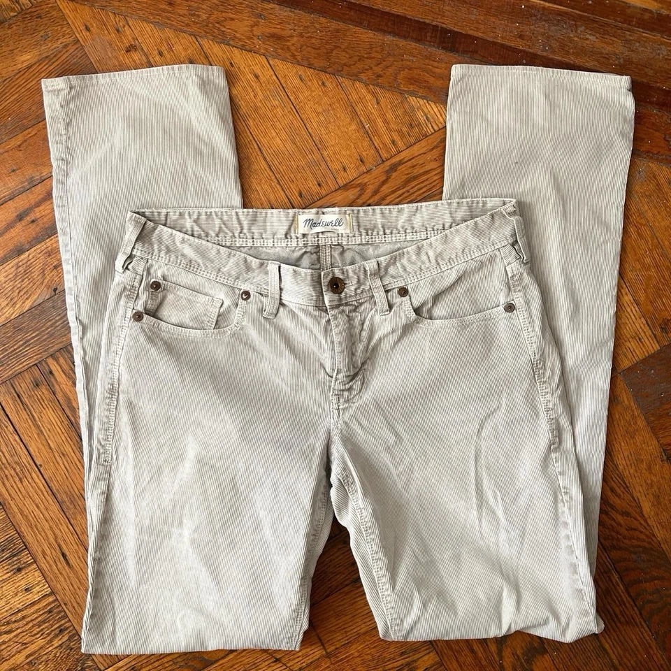 Pantalones de pana Madewell beige/crema para mujer 28x32  Foto 1 de 4