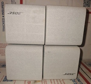 Set Of 2 BOSE Acoustimass Lifestyle Double Cube Jewel Speakers White - Picture 1 of 4