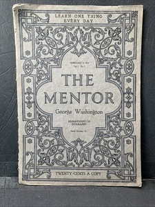 Antique 1914 Mentor Magazine George Washington With Inserts.  - Picture 1 of 9