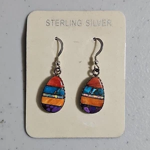 .925 Sterling Silber Ohrringe, 1 1/2" x 1/2", 3,96 g. - Bild 1 von 4