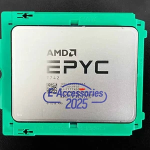 AMD EPYC 7742 Prozessoren 2.25GHz CPU 64 Cores 128 Threads Max 3.4GHz 256MB SP3 - Afbeelding 1 van 4