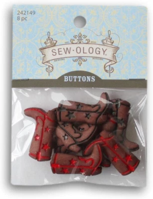 Cowboy Boot Shank Buttons - 8 Pieces - Image 1 of 4