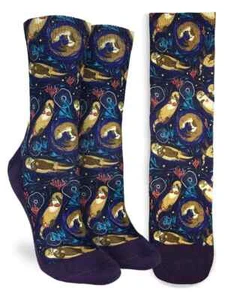 Calcetines Sea Otters Para Mujer Calce Activo Crew Talla 9-11 Buena Suerte Agua Moda Nuevos - Imagen 1 de 1