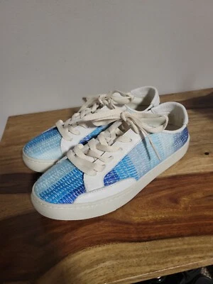  SOLUDOS Ibiza Women's Sneakers Shoes Leather/Fabric Blue Size 8.5 New NO Box  - Image 1 of 4