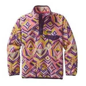 Patagonia Synchilla Pullover Sweater Multicolor Large Printed Snap Long Sleeve - Picture 1 of 7