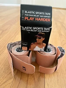 PLAY HARD KT Tape - Cinta deportiva elástica de algodón para aliviar el dolor y apoyar - Imagen 1 de 2
