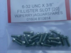 6-32  x 3/8" FILLISTER / CHEESE HEAD SLOT SCREWS  x 20 - Picture 1 of 1