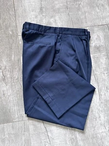 John W Nordstrom Smartcare Blue Mens Chino Pleat/ Cuff Dress Pants Size 38x32 - Picture 1 of 6