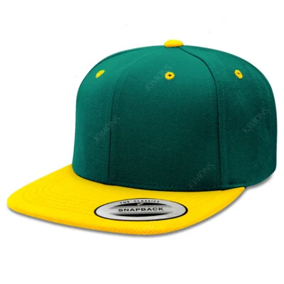 Gorra de béisbol plana Snapback camionero lisa en blanco para hombres hip hop ejército CS Foto 1 de 4