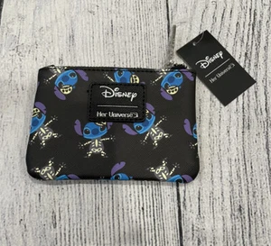 Her Universe Disney Lilo & Stitch Halloween Skeleton Mini Zipper Wallet NWT E2 - Picture 1 of 4