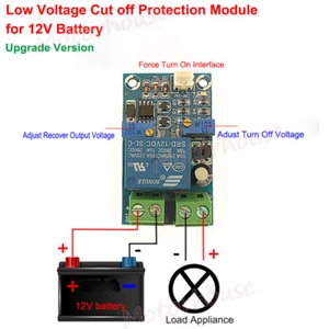 12V Battery Low Voltage Cut OFF Switch Auto Recovery Excessive Protection Module - Picture 1 of 5
