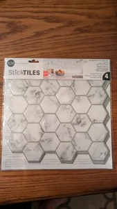 RoomMates Carrara Marble Hexagon Peel And Stick Backsplash: Self-Adhesive Tile - Picture 1 of 9