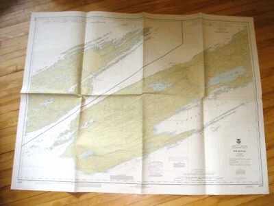 Huge Original Map ISLE ROYALE CLOSE-UP Grand Portage Michigan  NOA - Image 1 of 4