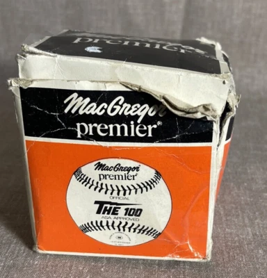Винтажный официальный софтбол MacGregor в оригинальной нераспечатанной коробке кожа The 100 - Изображение 1 из 4