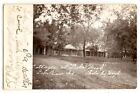 1906 Cottages Lake Wood Lake View Iowa Sac County Photo Postcard Rppc 
