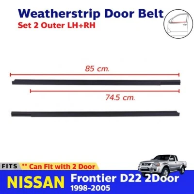 Juego exterior de cinturón de puerta resistente al clima para camioneta Nissan Frontier Navara D22 1998-05 Foto 1 de 4