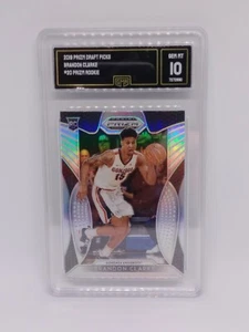 2019-20 Prizm Draft Picks Brandon Clarke #20 Prizm Rookie RC GMA 10 Gem Mint NBA - Picture 1 of 2