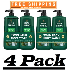 Irish Spring Duschgel für Männer, Original gereinigt, 30 Unzen, 4 Stück - Bild 1 von 9