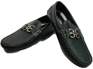 Giovanni Men's SZ 8 Black Leather (Faux) Loafer Driving Moccasins - Picture 1 of 9
