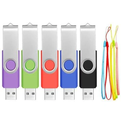 Clé USB 2.0 2 Go Lot de 5 Disque Flash USB Pivotante Cles USB 2Go Clef USB po... - Photo 1/4