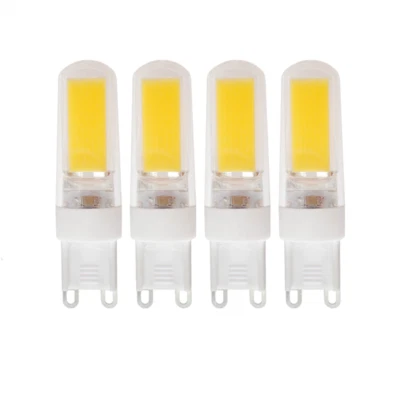 4 Pack LED JC Light bulb G9 3W AC/DC 110V-130V Warm White 2609 COB LED chips - Image 1 of 3