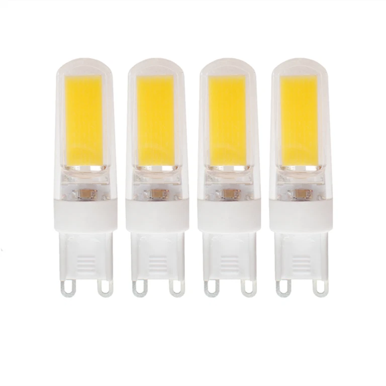 4 Pack LED JC Light bulb G9 3W AC/DC 110V-130V Warm White 2609 COB LED chips - Image 1 of 3