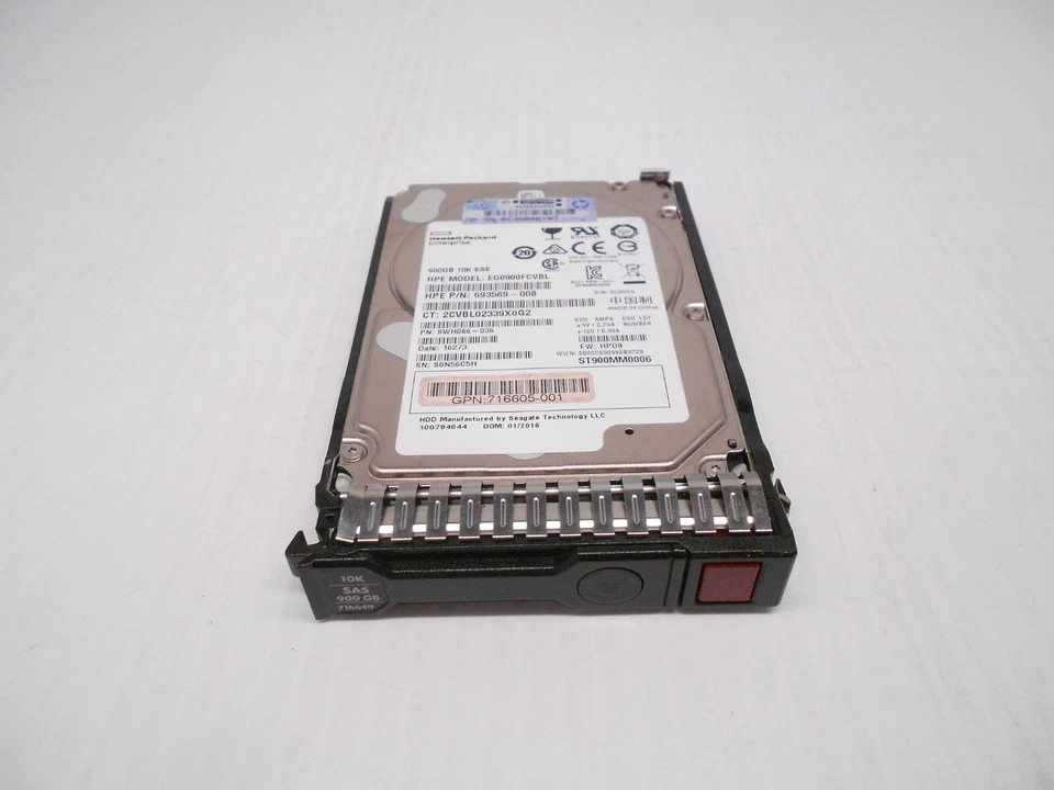 HP 716649 900GB 10K SAS 2.5" 6Gb/s Server Hard Drive HP DL360 DL380 G8 G9 G10 - Image 1 of 1