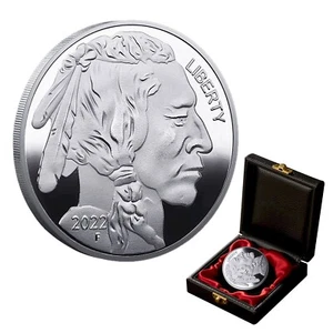 2022 1 OZ SILBER INDIAN HEAD BUFFALO LIBERTY BULLION COIN - Bild 1 von 5