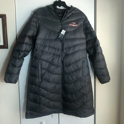 NASCAR Tony Stewart Over the Wall Down Feather Jacket Puffer Womens XL NWT Gray - Image 1 of 4