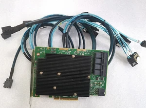 1set LSI SAS 9300-16I 12GB/S HBA BUS ADAPTER CARD IT Mode 4*SFF-8643 SATA Cable - Picture 1 of 4
