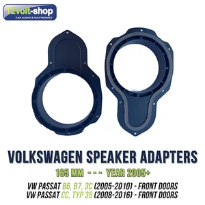 Volkswagen Passat B6, B7, 3C (2005-2010), CC, (2008-2016) speaker adapter 165mm - Picture 1 of 1