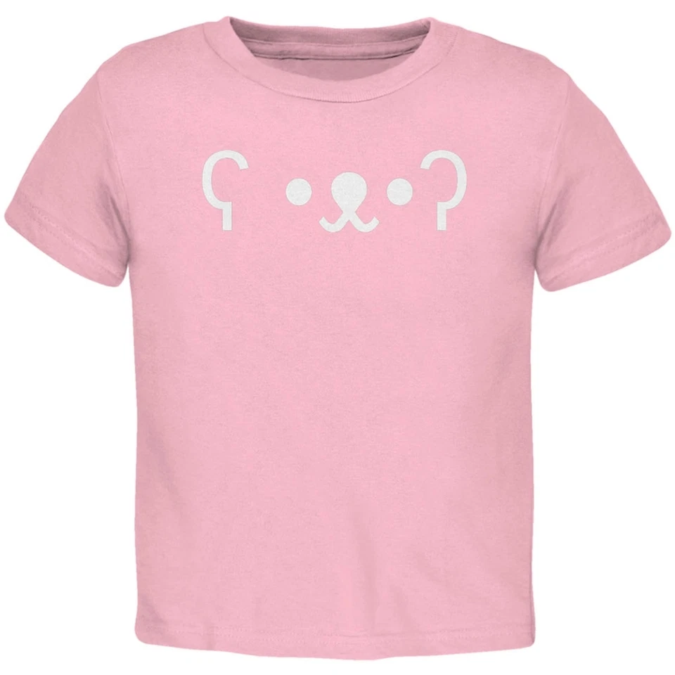 Camiseta divertida emojicon oso rosa claro niño pequeño Foto 1 de 1