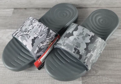 Under Armour Ansa Gráfico Diapositivas Gris Negro Talla 7 Foto 1 de 3