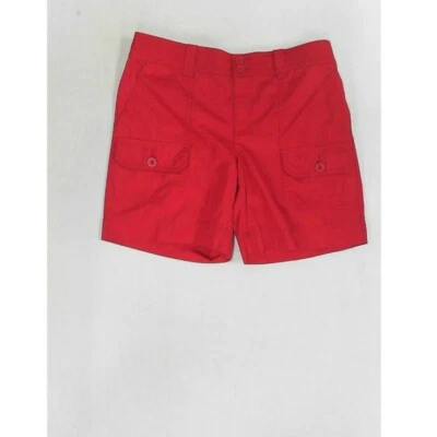 American Living女式短裤4红色棉休闲工装 — 第 1/2 张图片