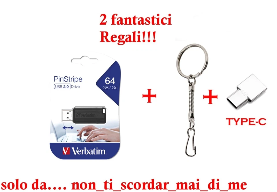 Verbatim Pen Drive 64gb N Go Pinstripe Nero B0524826