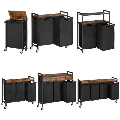 HOOBRO Wäschekorb Wäschesammler mit Ablage Wäschesortierer Wäschesack Wäschebox  - Bild 1 von 4