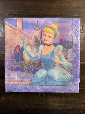 Servilletas de almuerzo de fiesta de cumpleaños Disney Cenicienta Stardust 16 por paquete sello distintivo Foto 1 de 4