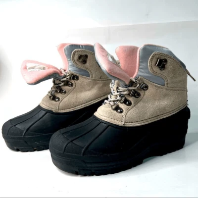 It’s a Botas con Cordones Impermeables Rompehielos Negro y Rosa Tostado Foto 1 de 4