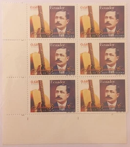 Ecuador 2001 Sc#1586 Salvador Bustamante Celi (1876-1935) Musician. (Block) - Picture 1 of 1