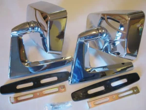 PLYMOUTH FURY NEW PAIR CHROME FENDER MIRRORS LEFT RIGHT 2 PIECES 1956 57-74 - Picture 1 of 2
