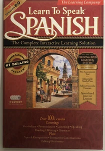 Learn To Speak Spanish - A Complete Interactive Learning Solution 4 CD Set V 8.0 - Picture 1 of 9