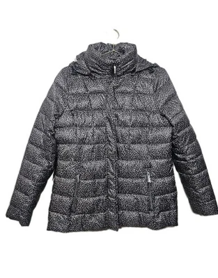Chaqueta acolchada Michael Kors talla M para mujer estampado de leopardo cremallera abotonada auténtica   Foto 1 de 4