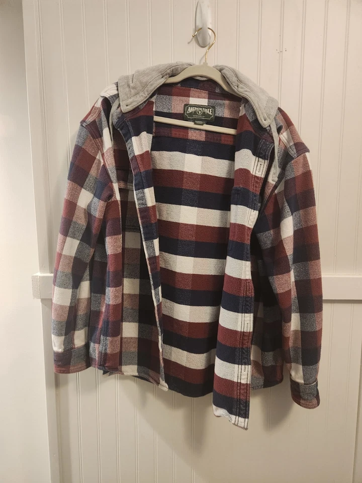 American Eagle Outfitters Flannel Shirt Jacket Size XL Mens Red, Blue Flannel - Image 1 of 4