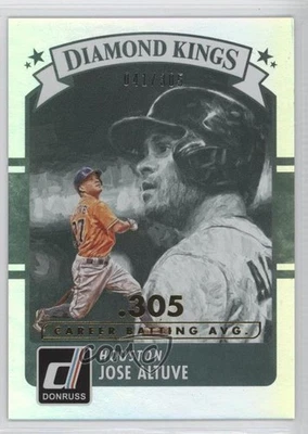 2016 Panini Donruss Diamond Kings Stat Line Career /305 Jose Altuve #11 - Image 1 of 2